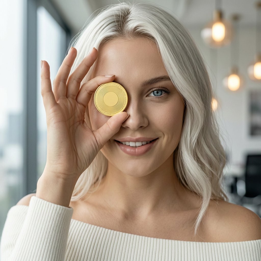 crvUSD (CRVUSD) — ілюстрація золотої крипто-монети та ціни