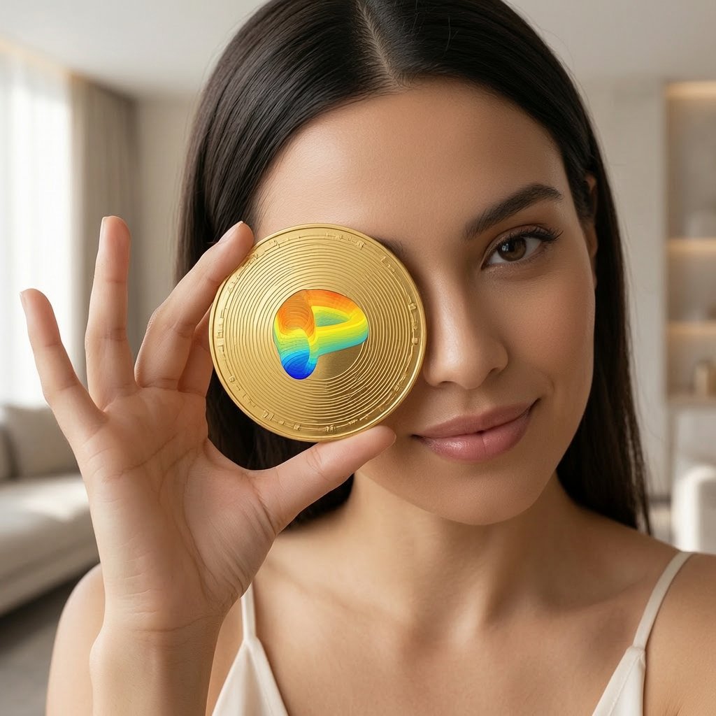 Curve DAO (CRV) — ілюстрація золотої крипто-монети та ціни