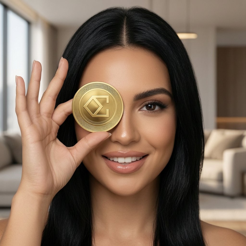 Ethena (ENA) — gold cryptocurrency coin price illustration