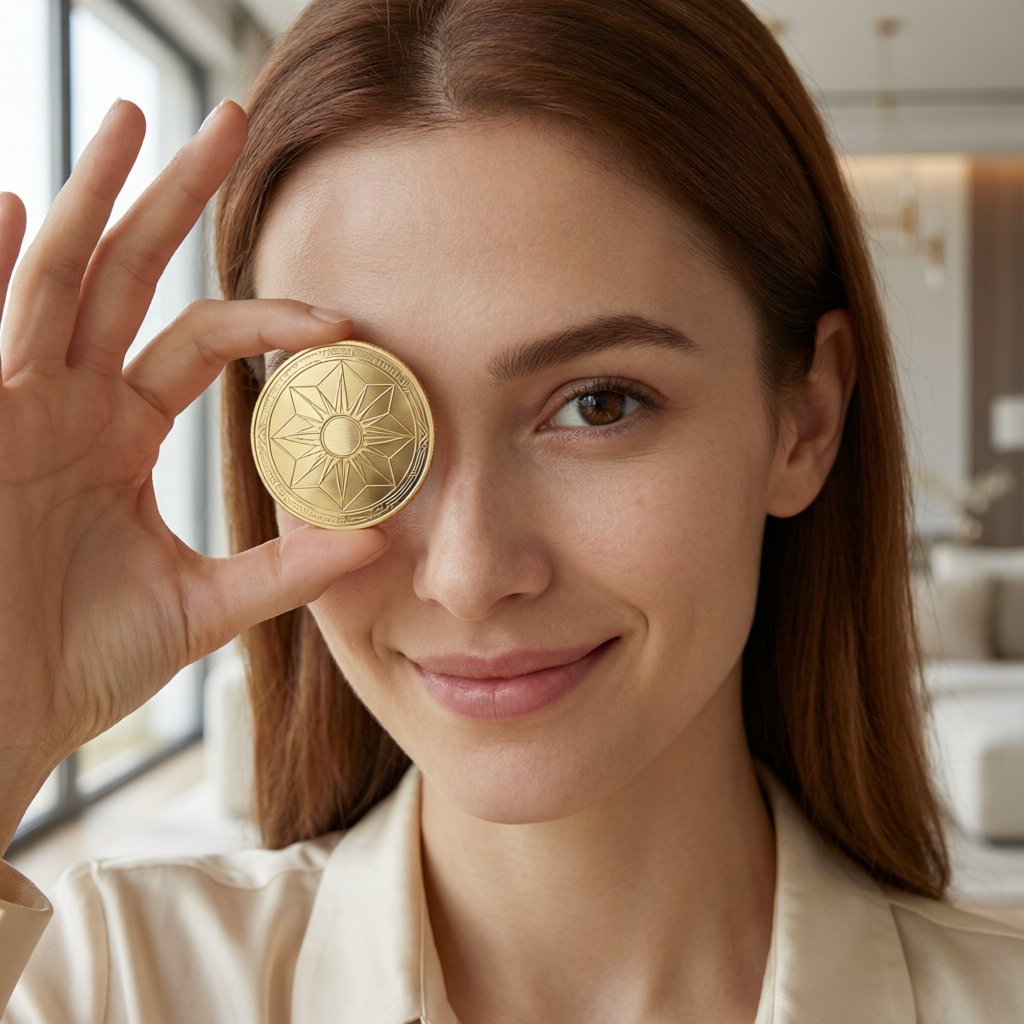 Falcon USD (USDF) — gold cryptocurrency coin price illustration
