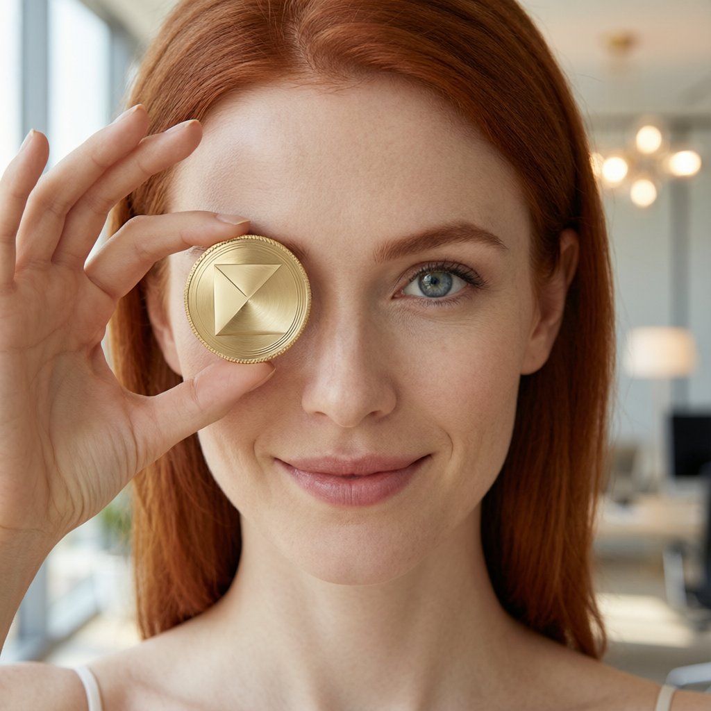 Global Dollar (USDG) — gold cryptocurrency coin price illustration