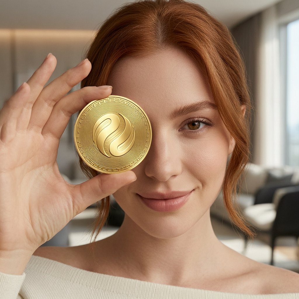 Injective (INJ) — gold cryptocurrency coin price illustration