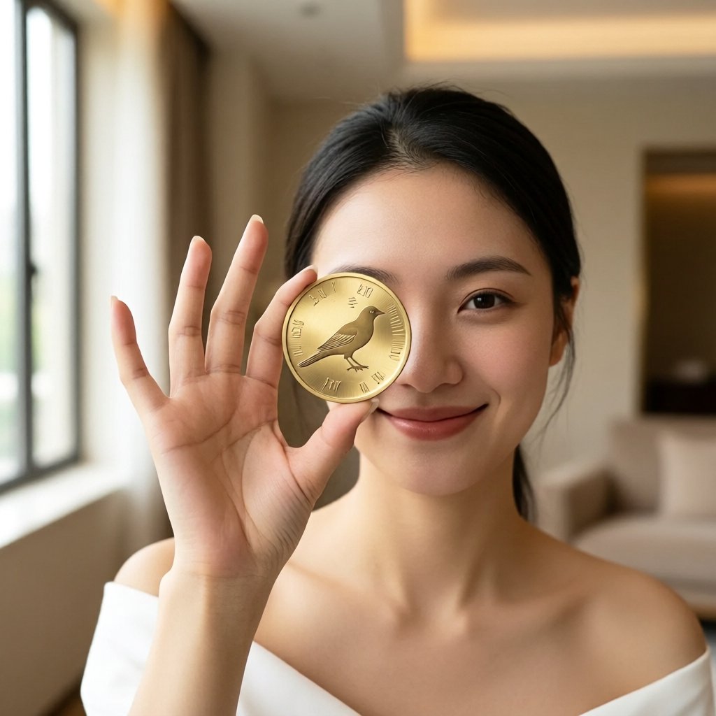Kusama (KSM) — gold cryptocurrency coin price illustration