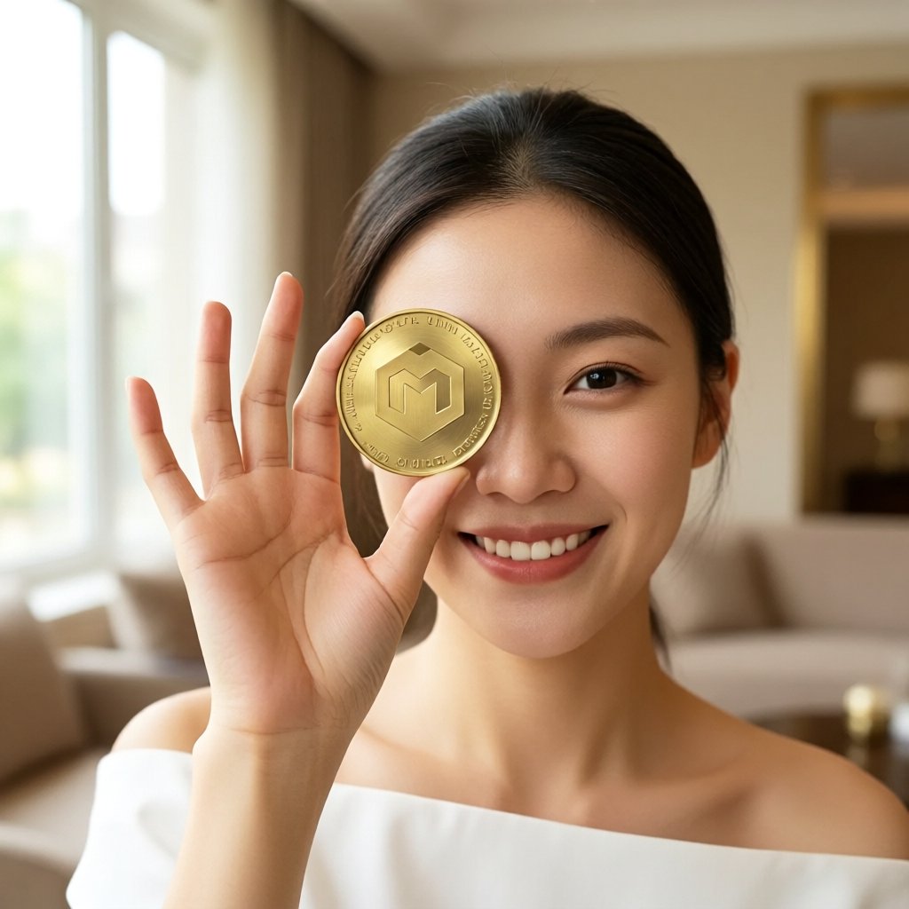 Matrixdock Gold (XAUM) — gold cryptocurrency coin price illustration