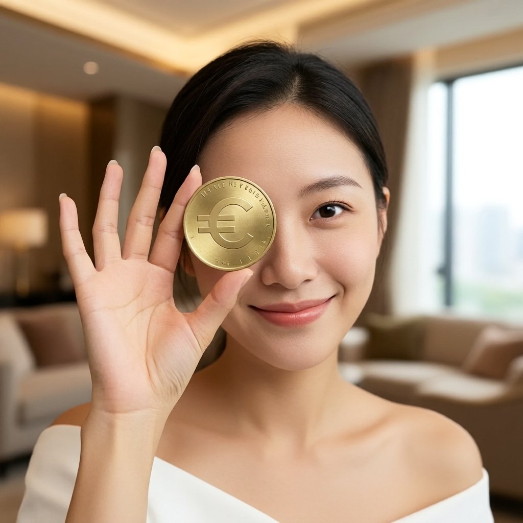 Monerium EUR emoney (EURE) — ілюстрація золотої крипто-монети та ціни