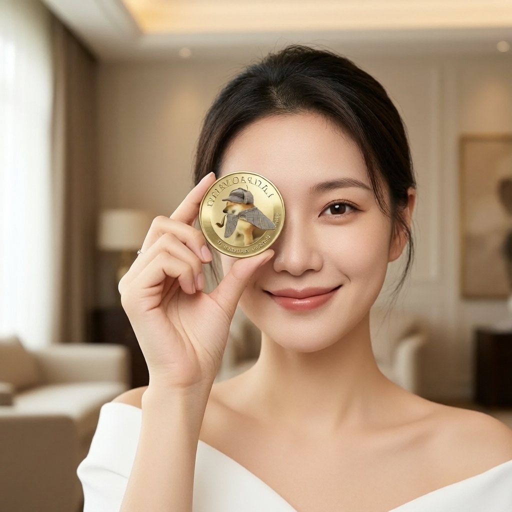 pipedog (PIPEDOG) — gold cryptocurrency coin price illustration