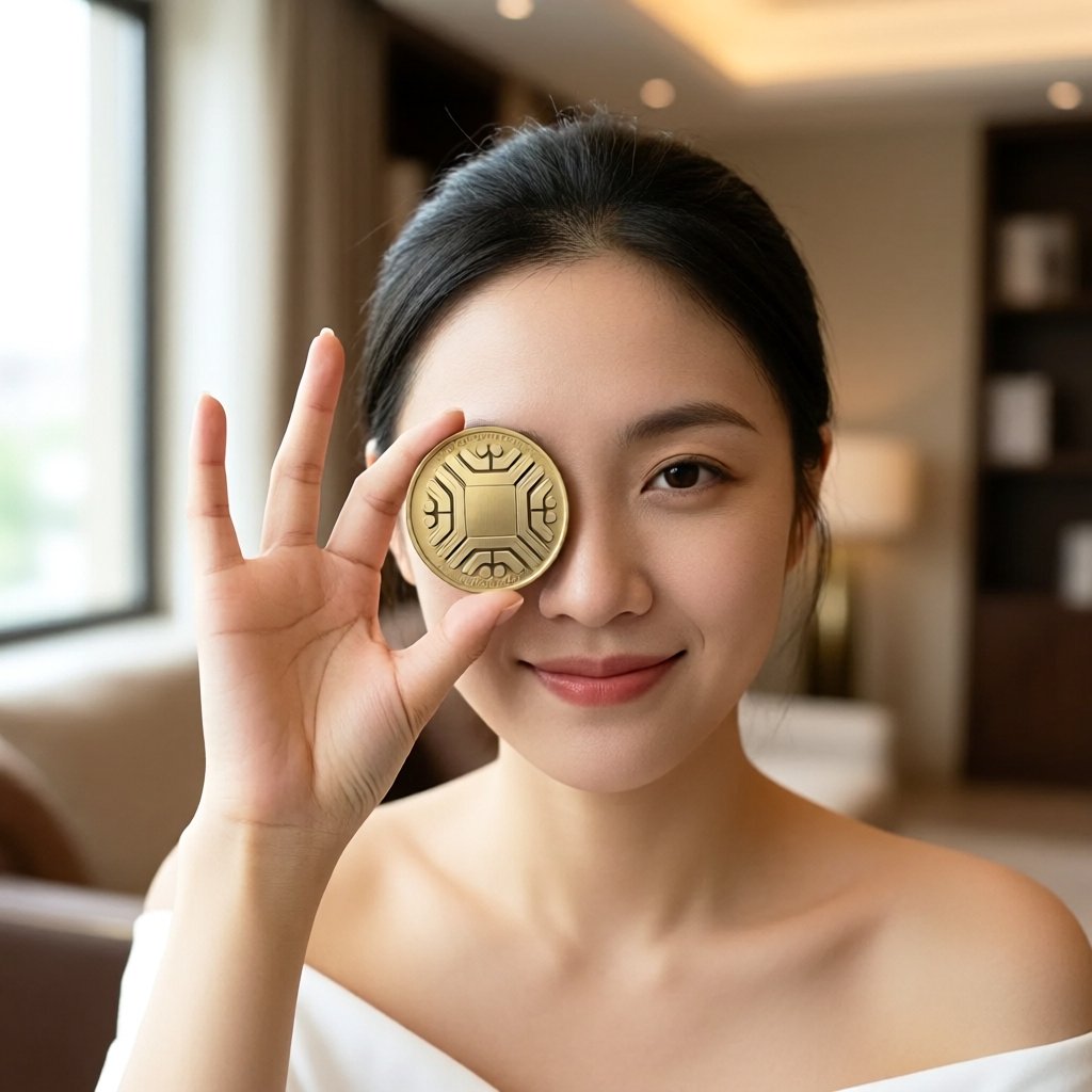 Qtum (QTUM) — ілюстрація золотої крипто-монети та ціни