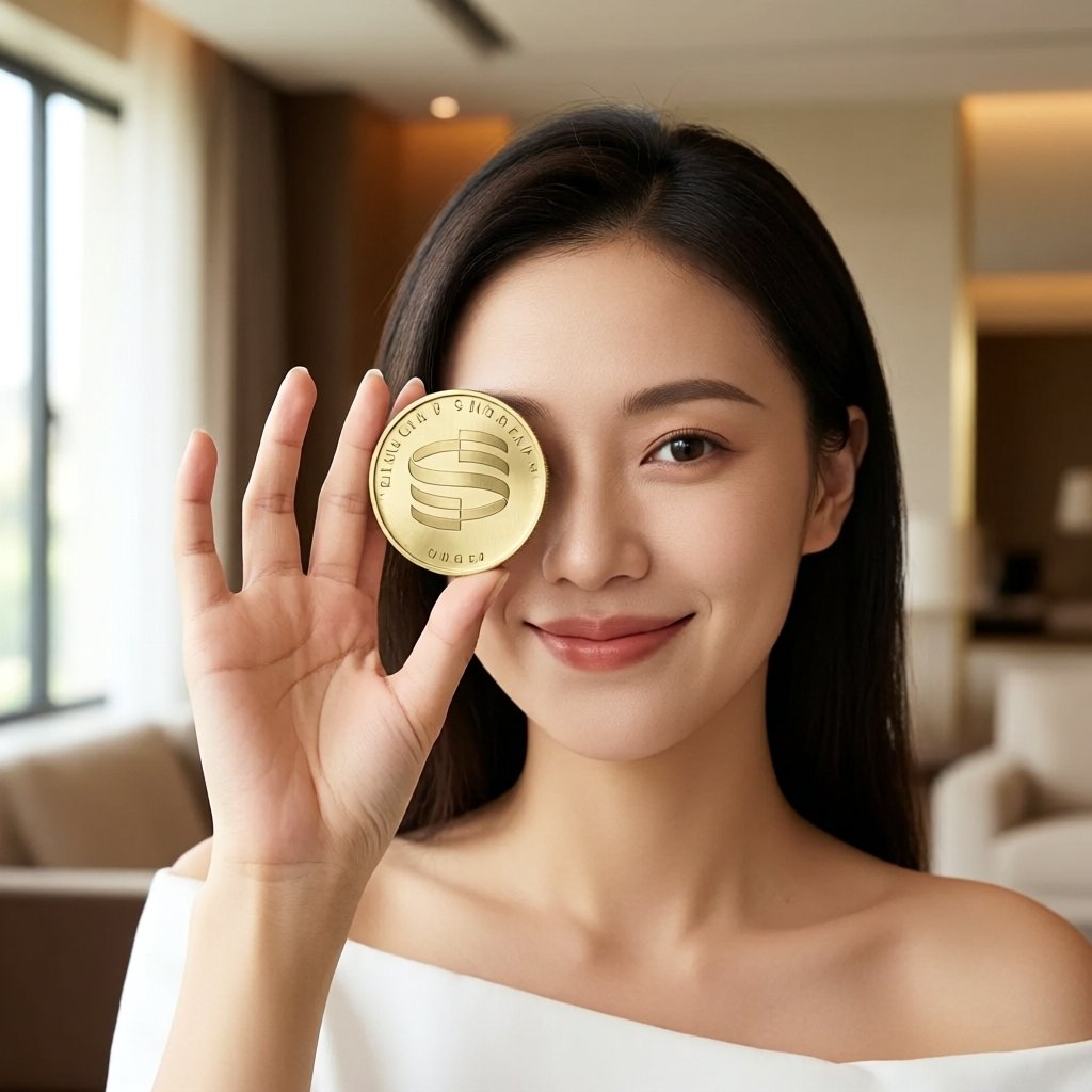 Securitize (SECZ) — gold cryptocurrency coin price illustration