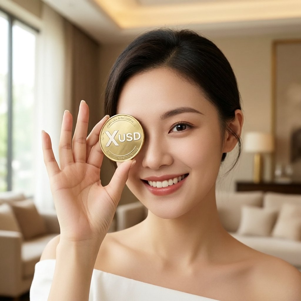 StraitsX XUSD (XUSD) — ілюстрація золотої крипто-монети та ціни
