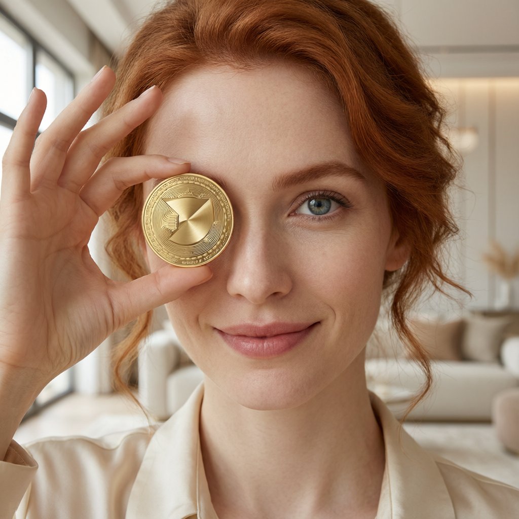 Tether Gold (XAUT) — gold cryptocurrency coin price illustration